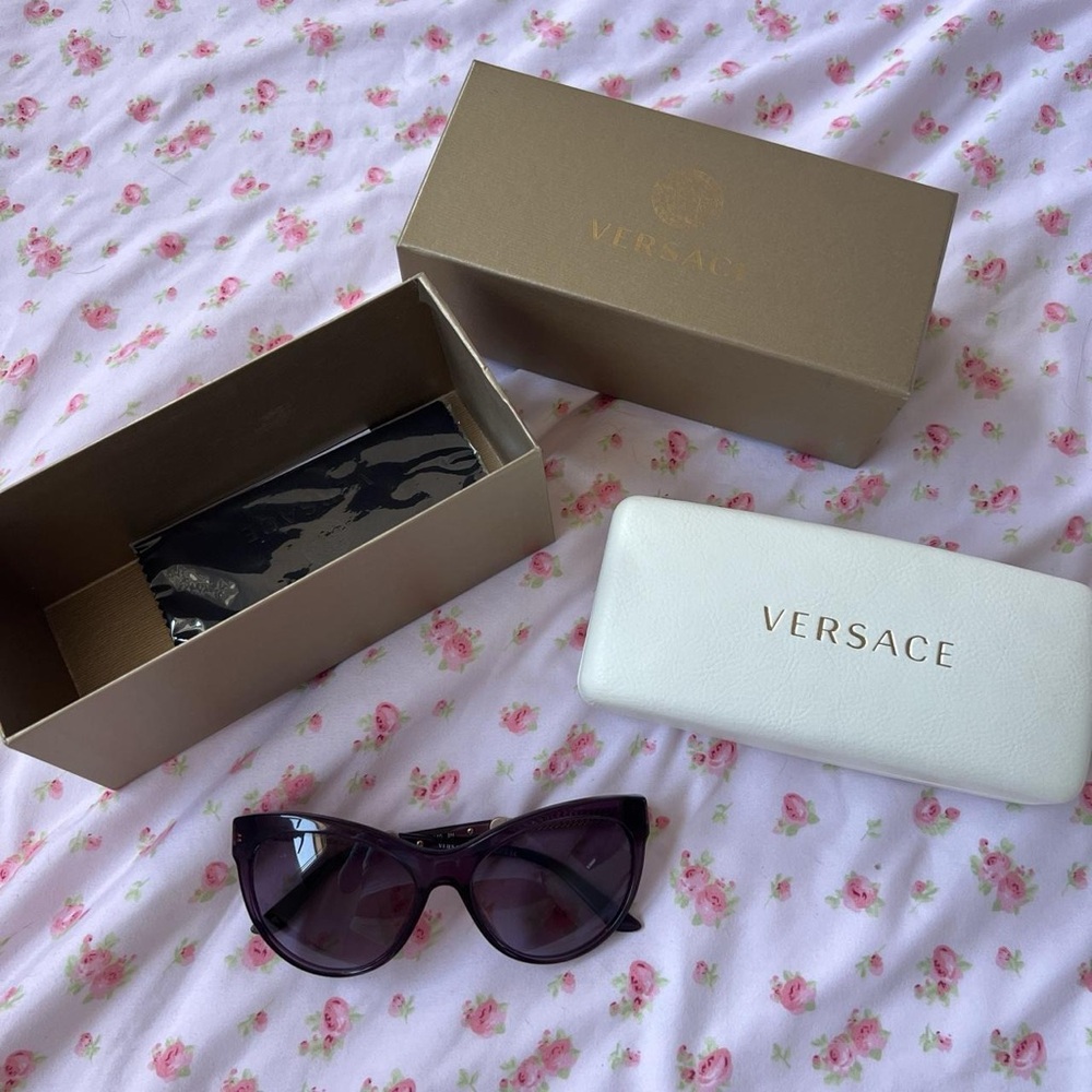 Versace Purple & Gold cat eye sunglasses